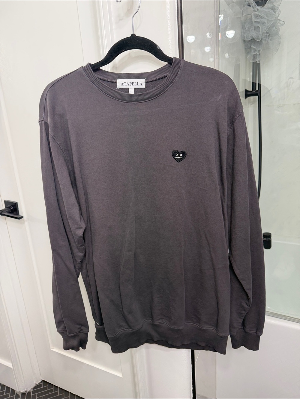 Acapella Men's Charcoal Gray Crewneck Sweatshirt